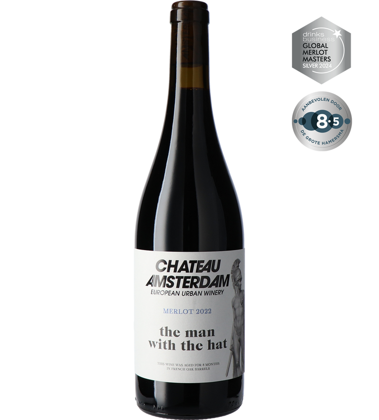 Chateau Amsterdam - The Man with the Hat - Merlot - Global Merlot Masters Award - 8.5 Grote Hamersma