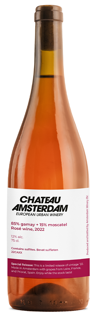 Chateau Amsterdam - urban winery and tasting room - Gamay + moscatel '22